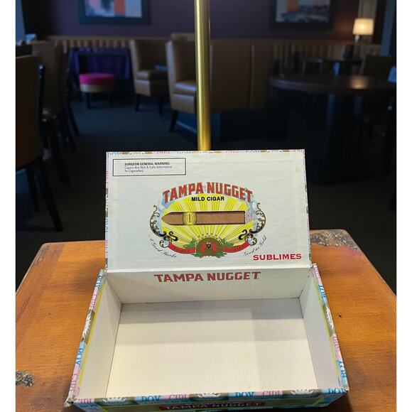 Empty Tampa Nugget Cigar Box Sublimes-Boy Girl Birth-Man Cave-Bar-Storage-Craft - Picture 3 of 8